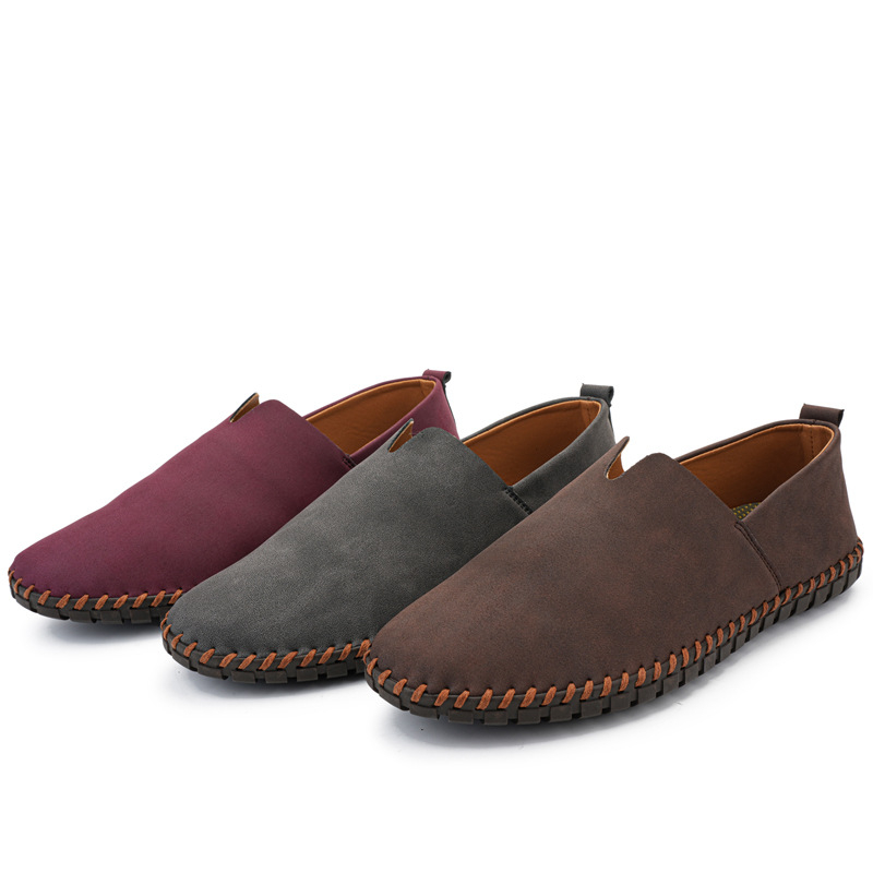 Pantofi casual pentru bărbați, pantofi europeni și americani, mocasini la modă, pantofi de conducere respirabili, cu talpă joasă, pantofi din piele pentru bărbați, mărime plus, transfrontalieri