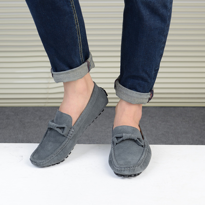 Nagykereskedelmi új bőr férfi babcipő, közvetlen gyári lábcipő, lusta cipő, vezetési alkalmi férfi cipő