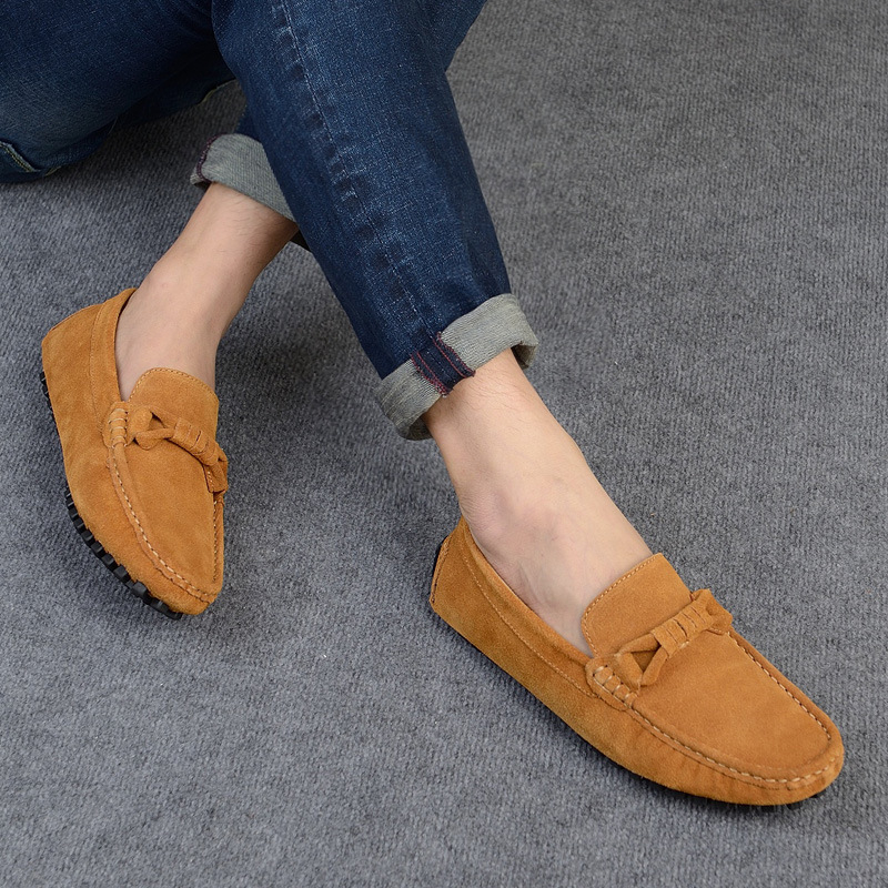 Nagykereskedelmi új bőr férfi babcipő, közvetlen gyári lábcipő, lusta cipő, vezetési alkalmi férfi cipő