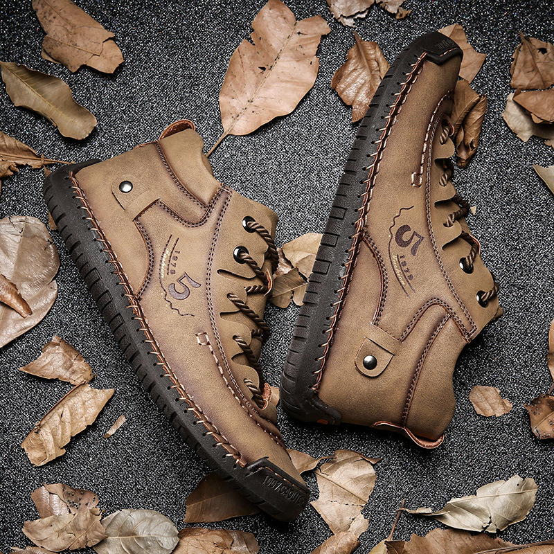 „Spot Winter“ nauji vidutinio aukščio „Martin“ batai, vyriški „Explosion“ didelių dydžių trumpi batai, vyriški laisvalaikio batai, rankų darbo vyriški batai.