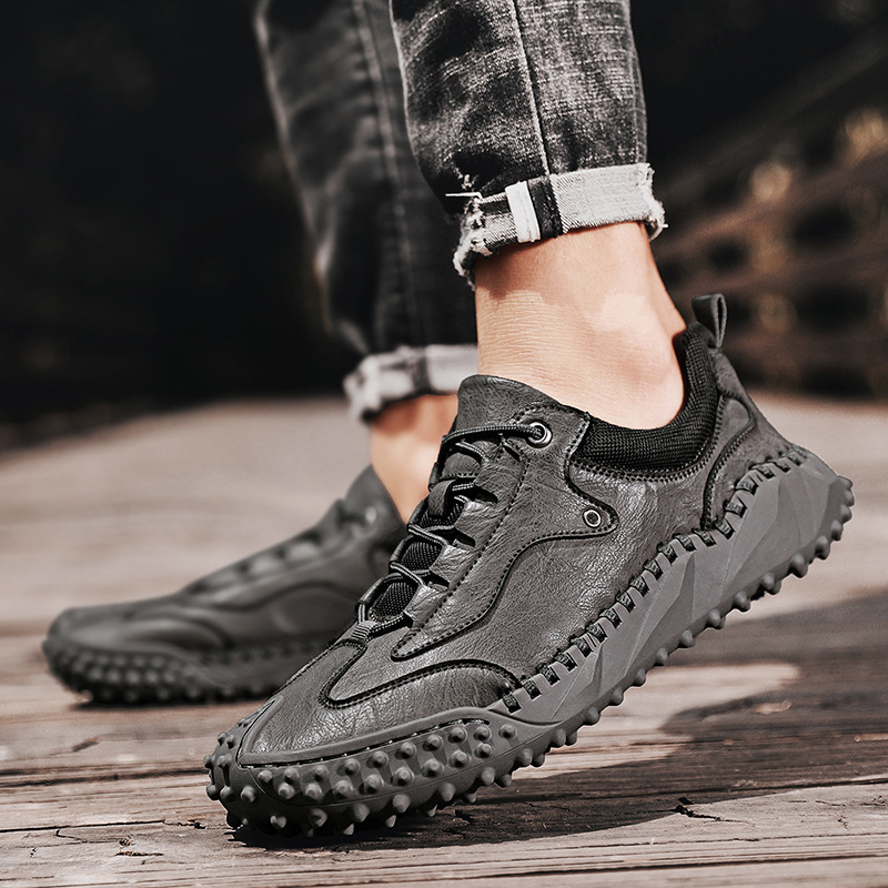 Toamna nouă, pantofi casual transfrontalieri, populari, mărimi plus, pentru bărbați, pantofi din piele, pantofi la modă lucrați manual, pantofi individuali pentru bărbați