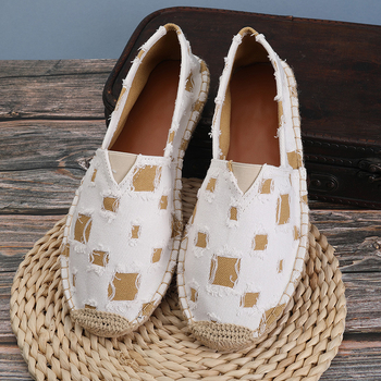 Νέα Factory Direct Fashion Casual Ανδρικά και Γυναικεία Παπούτσια Ψάθινα Παπούτσια Slip-on από Καμβά, Αναπνέοντα, Lazy Παπούτσια