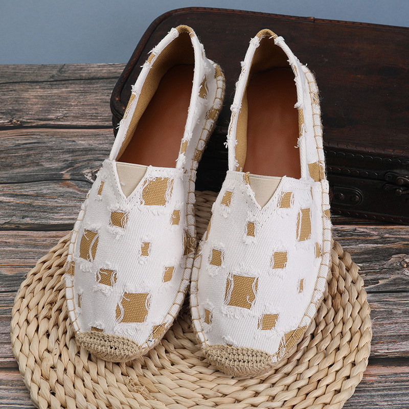 Pantofi sport casual pentru bărbați și femei, pantofi de paie, pantofi de pescar, pantofi leneși respirabili, la modă direct din fabrică