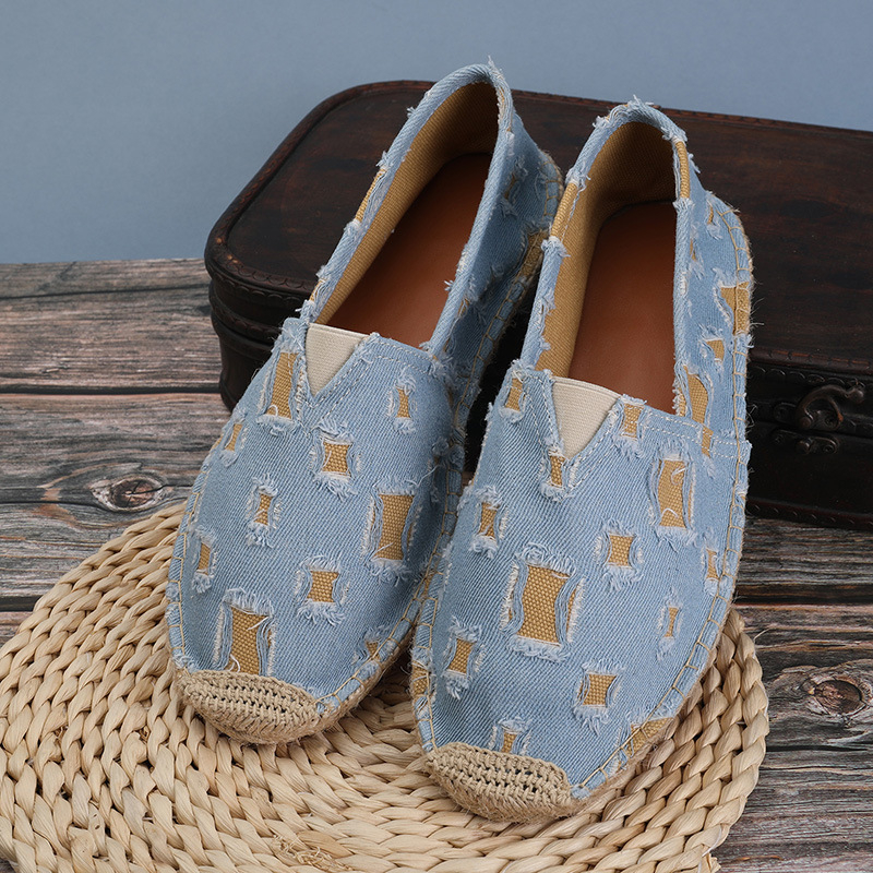 Pantofi sport casual pentru bărbați și femei, pantofi de paie, pantofi de pescar, pantofi leneși respirabili, la modă direct din fabrică