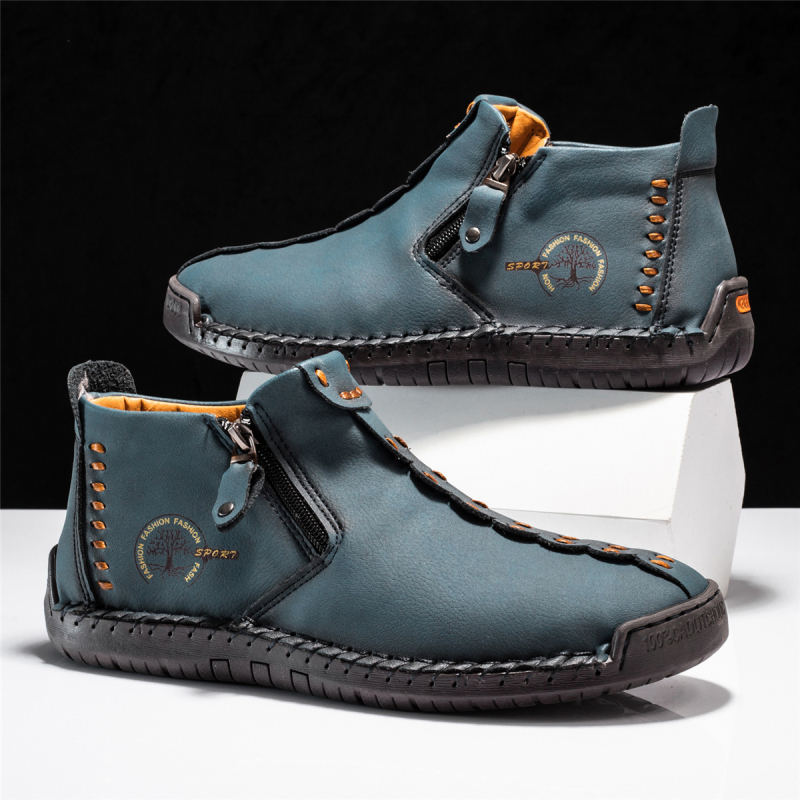 Őszi és téli új 2023-as határokon átnyúló nagy méretű férfi magas szárú Martin csizma meleg kültéri kézzel varrott alacsony szárú férfi csizma