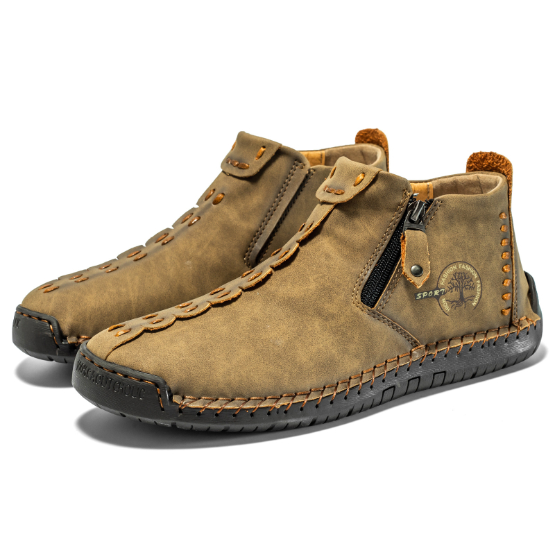Őszi és téli új 2023-as határokon átnyúló nagy méretű férfi magas szárú Martin csizma meleg kültéri kézzel varrott alacsony szárú férfi csizma