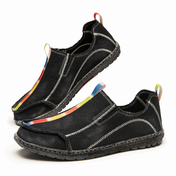 2024 Pantofi de pânză cu cap lat, țesute transfrontaliere, antiderapanți, din pânză veche de Beijing, casual, confortabili și respirabili