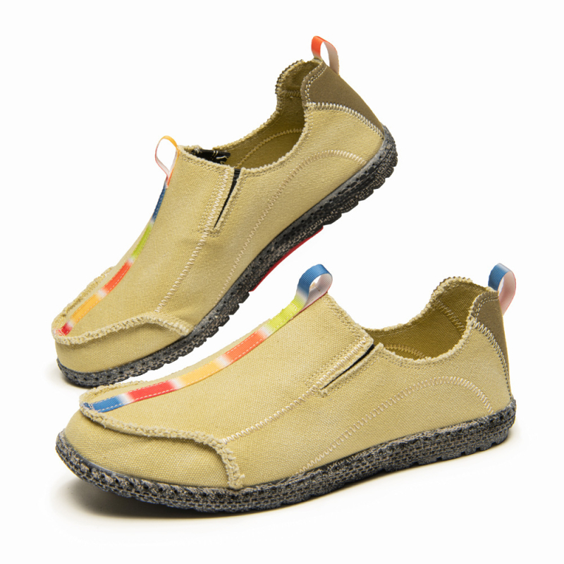 2024 Pantofi de pânză cu cap lat, țesute transfrontaliere, antiderapanți, din pânză veche de Beijing, casual, confortabili și respirabili