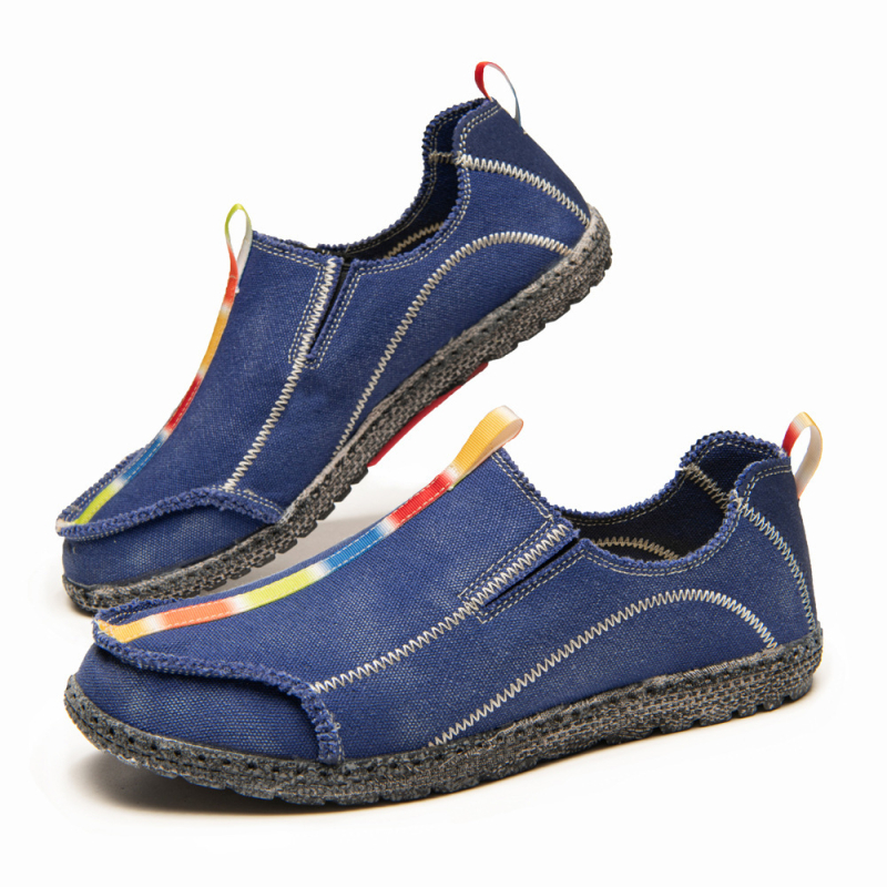 2024 Pantofi de pânză cu cap lat, țesute transfrontaliere, antiderapanți, din pânză veche de Beijing, casual, confortabili și respirabili