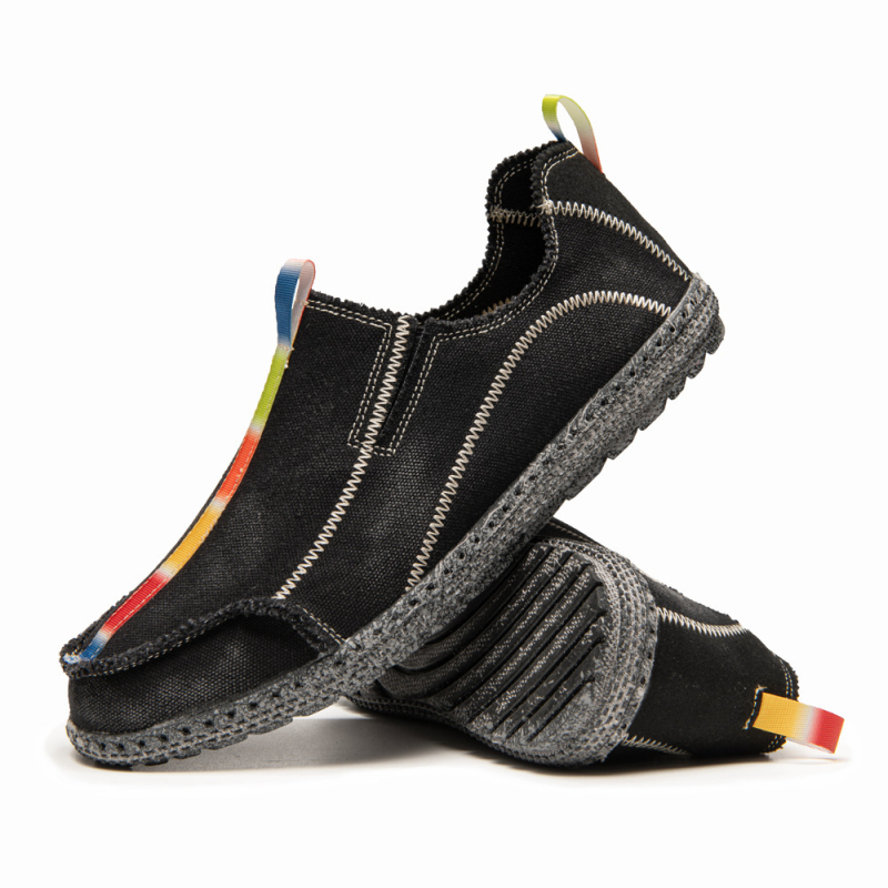 2024 Pantofi de pânză cu cap lat, țesute transfrontaliere, antiderapanți, din pânză veche de Beijing, casual, confortabili și respirabili