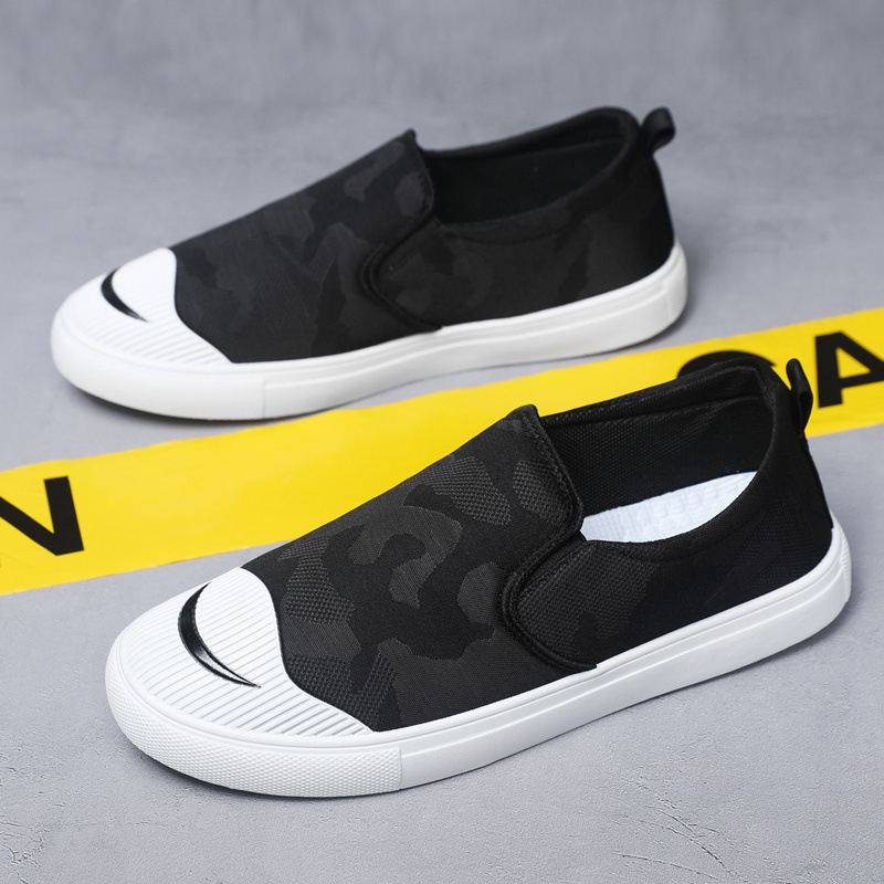 Beijiang Wolf Old Pekinas audekla apavi vīriešu korejiešu stila plus izmēra kedas vīriešu uzvelkamās slinkās kurpes modernas vīriešu ikdienas kurpes