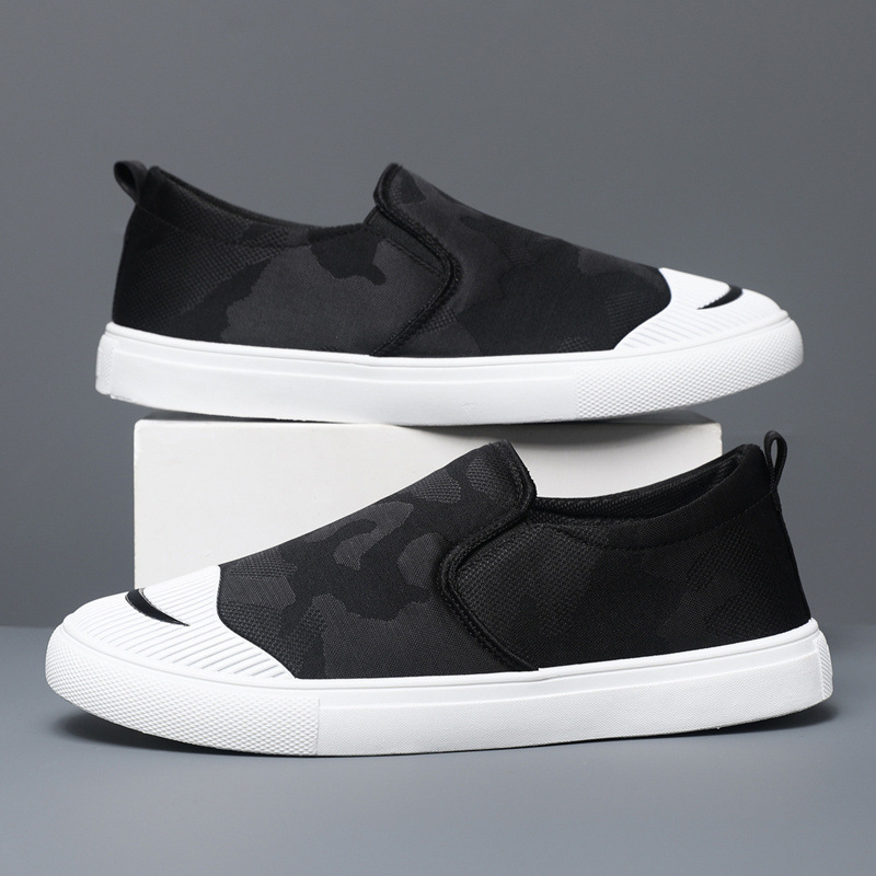 Beijiang Wolf Old Pekinas audekla apavi vīriešu korejiešu stila plus izmēra kedas vīriešu uzvelkamās slinkās kurpes modernas vīriešu ikdienas kurpes