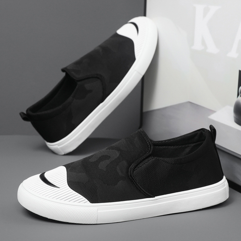 Beijiang Wolf Old Pekinas audekla apavi vīriešu korejiešu stila plus izmēra kedas vīriešu uzvelkamās slinkās kurpes modernas vīriešu ikdienas kurpes