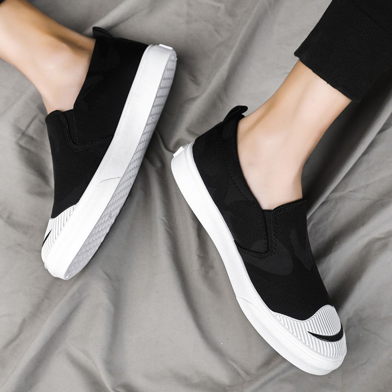 Beijiang Wolf Old Pekinas audekla apavi vīriešu korejiešu stila plus izmēra kedas vīriešu uzvelkamās slinkās kurpes modernas vīriešu ikdienas kurpes