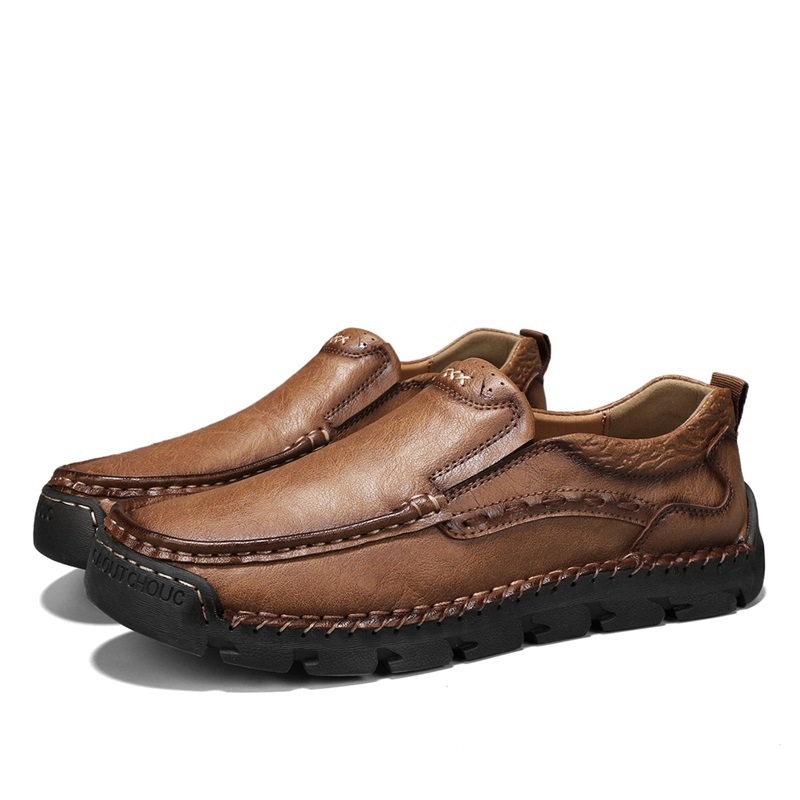 Pantofi sport casual noi, lucrați manual, din piele naturală, pantofi de conducere Doug, pantofi de afaceri, set de picioare, alunecări, cusături, leneși, pantofi din piele pentru bărbați