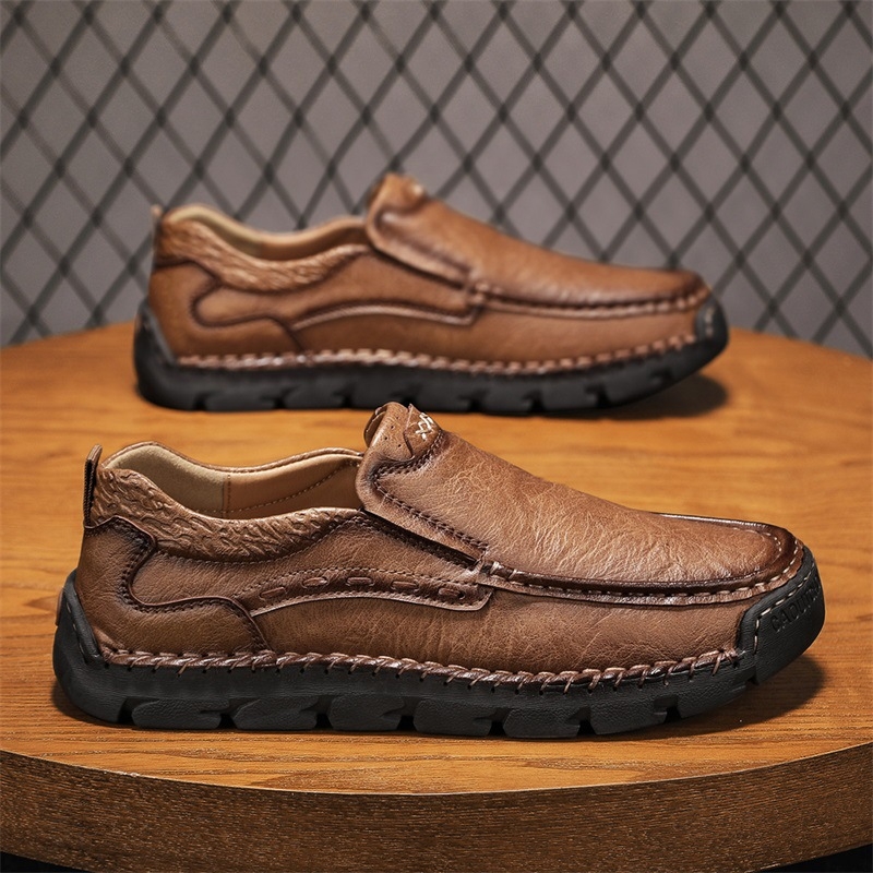 Pantofi sport casual noi, lucrați manual, din piele naturală, pantofi de conducere Doug, pantofi de afaceri, set de picioare, alunecări, cusături, leneși, pantofi din piele pentru bărbați