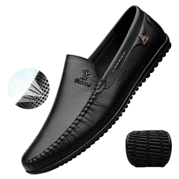 PLOVER Μαλακό Πάτος από Μαλακό Δέρμα Ανδρικά Παπούτσια Beans Στρώμα Κεφαλής Παπουτσιού Δέρμα Βακάδας Καλοκαιρινά Αναπνέοντα Δερμάτινα Παπούτσια Ανδρικά Νέα