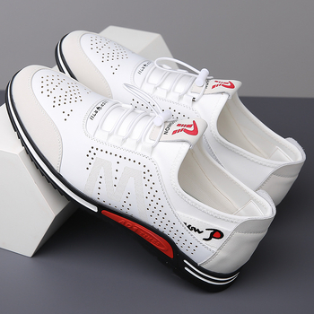 Άνοιξη/Καλοκαίρι 2025 Νέα Ανδρικά Λευκά Αθλητικά Παπούτσια Αθλητικά, Casual Δερμάτινα Παπούτσια, Νεανικά Ανδρικά Παπούτσια, Παπούτσια με Μαλακή Σόλα και Κούφια Διασταύρωση