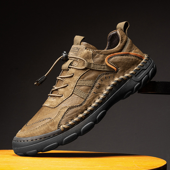 Mocasini din piele naturală pentru bărbați, mărime plus, toamnă și iarnă, respirabili, mărime plus, pantofi din piele, la modă, Goodyear, lucrați manual