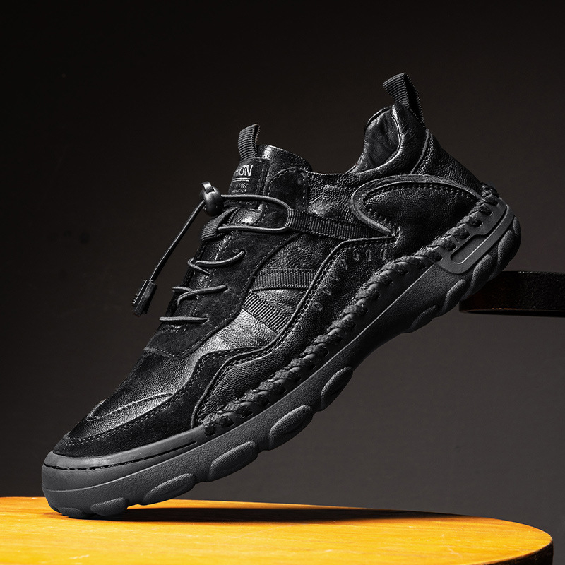 Mocasini din piele naturală pentru bărbați, mărime plus, toamnă și iarnă, respirabili, mărime plus, pantofi din piele, la modă, Goodyear, lucrați manual