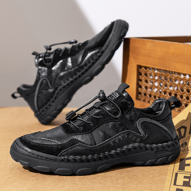 Mocasini din piele naturală pentru bărbați, mărime plus, toamnă și iarnă, respirabili, mărime plus, pantofi din piele, la modă, Goodyear, lucrați manual