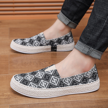 Νέα καλοκαιρινά ανδρικά υφασμάτινα παπούτσια, slip-on χαμηλά, αναπνεύσιμα, casual, χαλαρά παπούτσια, ανδρικά casual παπούτσια με μαλακή σόλα