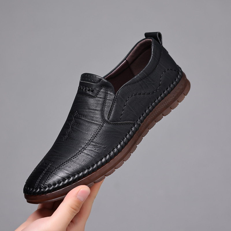 Nahkkingad meestele 2024. aasta suvel ja sügisel uued ehtsast nahast ärikingad veiseliha kõõluse pehme põhjaga libisemiskindlad kingad keskealistele isadele