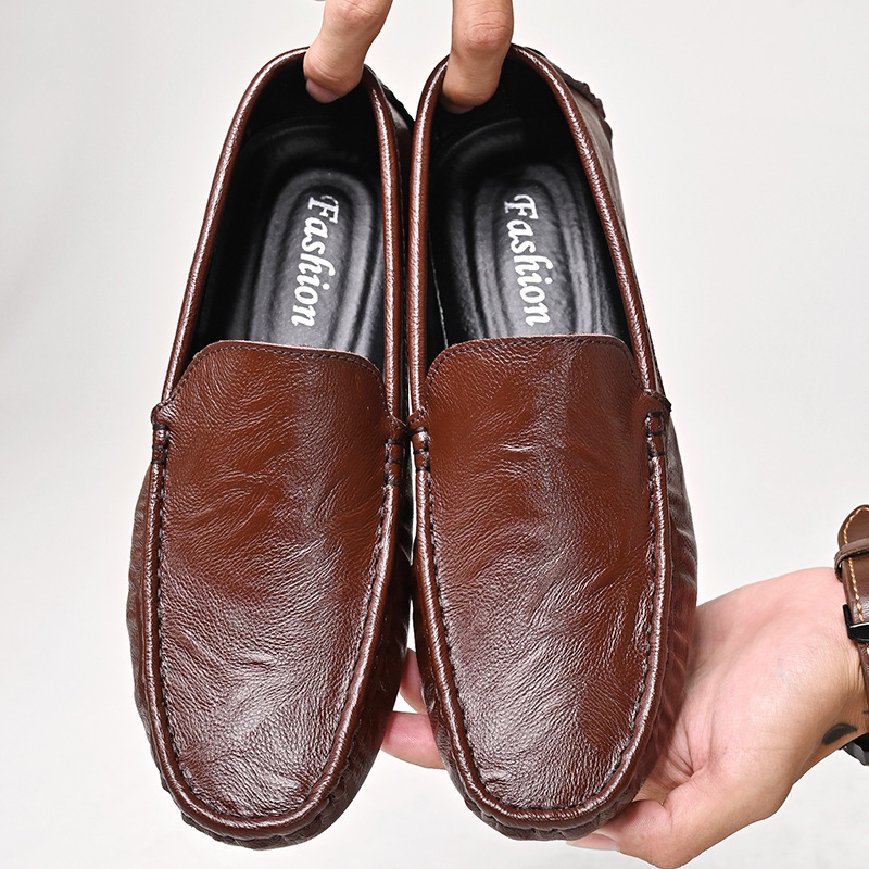 Pantofi Doug din piele naturală pentru bărbați, pantofi casual din piele, pantofi leneși, pantofi de conducere, pantofi de afaceri, talpă moale