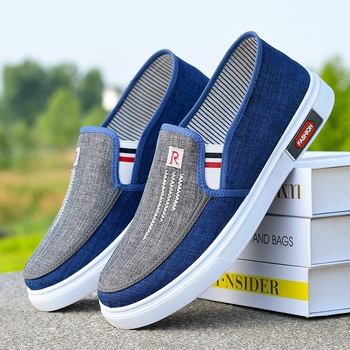 Neslystantys, dilimui atsparūs seni Pekino medžiaginiai vyriški batai, lengvi, kvėpuojantys, drobiniai batai, patogūs, minkšti darbo batai