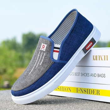 Neslystantys, dilimui atsparūs seni Pekino medžiaginiai vyriški batai, lengvi, kvėpuojantys, drobiniai batai, patogūs, minkšti darbo batai