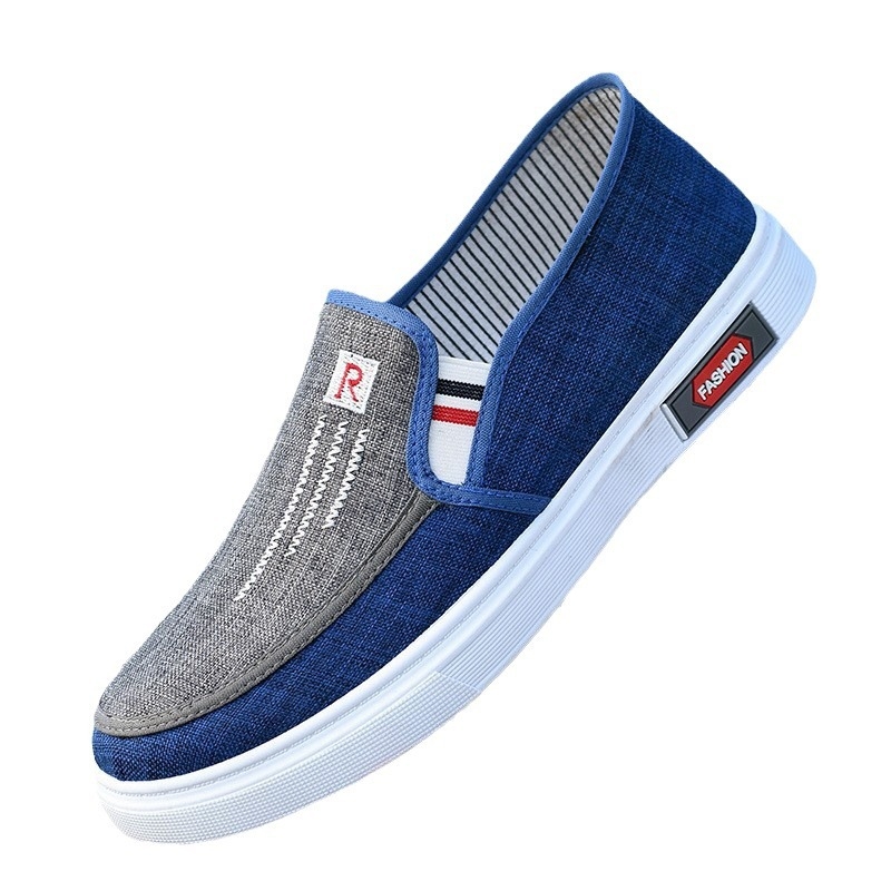 Neslystantys, dilimui atsparūs seni Pekino medžiaginiai vyriški batai, lengvi, kvėpuojantys, drobiniai batai, patogūs, minkšti darbo batai