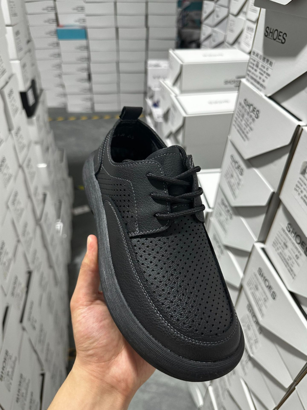 Õõnesnahast meeste kingad 2024. aasta suvised uued meeste kingad ehtsast nahast hingavad trendikad universaalsed paksu tallaga vintage vabaajajalatsid