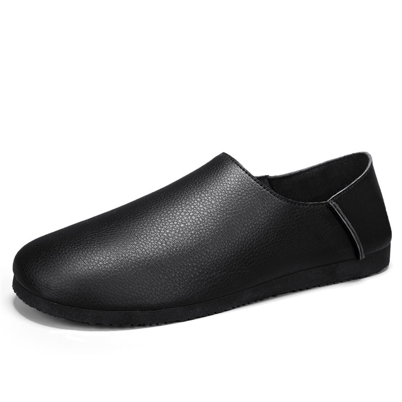 Pantofi sport casual din piele de culoare solidă, la modă, pentru șofat, 2024, vara nouă, fără slip-on