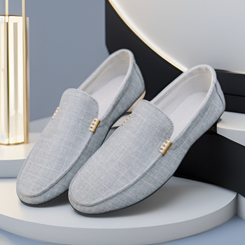 Doug Shoes 2024 Letné látkové topánky Pánske ležérne topánky Britské univerzálne lenivé plátené topánky Nazúvacie topánky pre väčšie veľkosti Pánske topánky