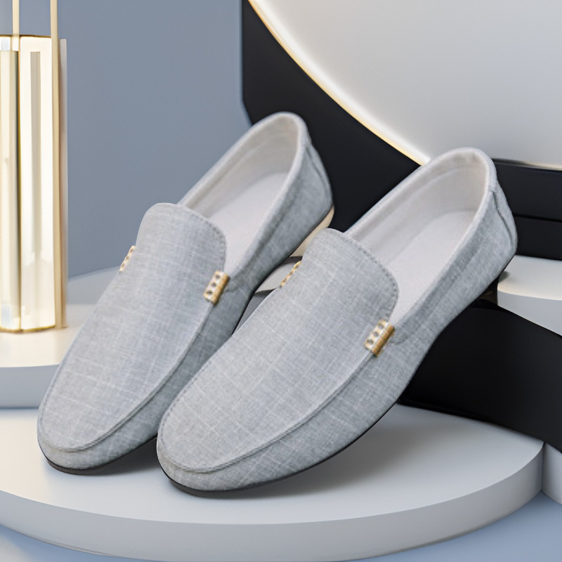 Doug Shoes 2024 Letné látkové topánky Pánske ležérne topánky Britské univerzálne lenivé plátené topánky Nazúvacie topánky pre väčšie veľkosti Pánske topánky