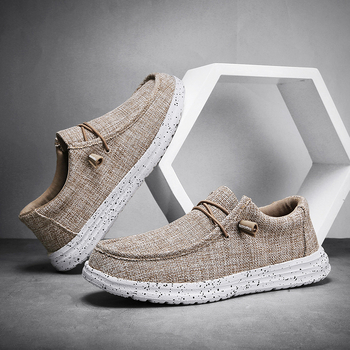 Μεγάλα μοκασίνια ανδρικά παπούτσια από καμβά, μοντέρνα ανδρικά παπούτσια, διασυνοριακά παπούτσια εξωτερικού εμπορίου, καλύμματα ποδιών, τεμπέληδες, χονδρική πώληση
