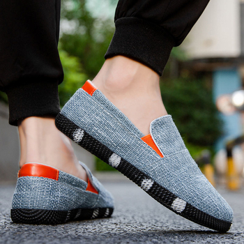 Παπούτσια από καμβά Ανδρικά Ανοιξιάτικα, Casual Κορεάτικα Στυλ, Μοντέρνα Παπούτσια Bean, Ανοιξιάτικα Slip-on Loafers, Παπούτσια Old Beijing Clothing