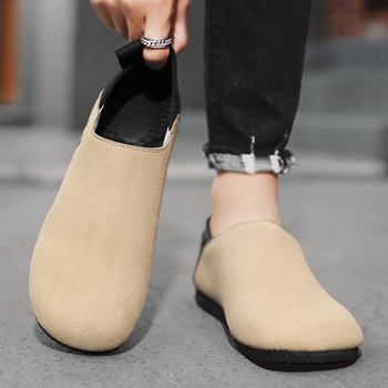 Four Seasons Νεανικά Παπούτσια Casual Χαμηλά Μονόχρωμα Slip-on Lazy Shoes Ανδρικά Loafers για Υπαίθριες Δραστηριότητες