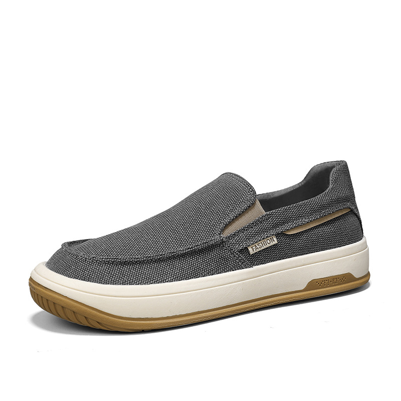 Pantofi sport casual pentru bărbați, culoare solidă, cu talpă groasă, leneși, stil Harajuku, cu talpă joasă, respirabili, pentru patru sezoane, 63088