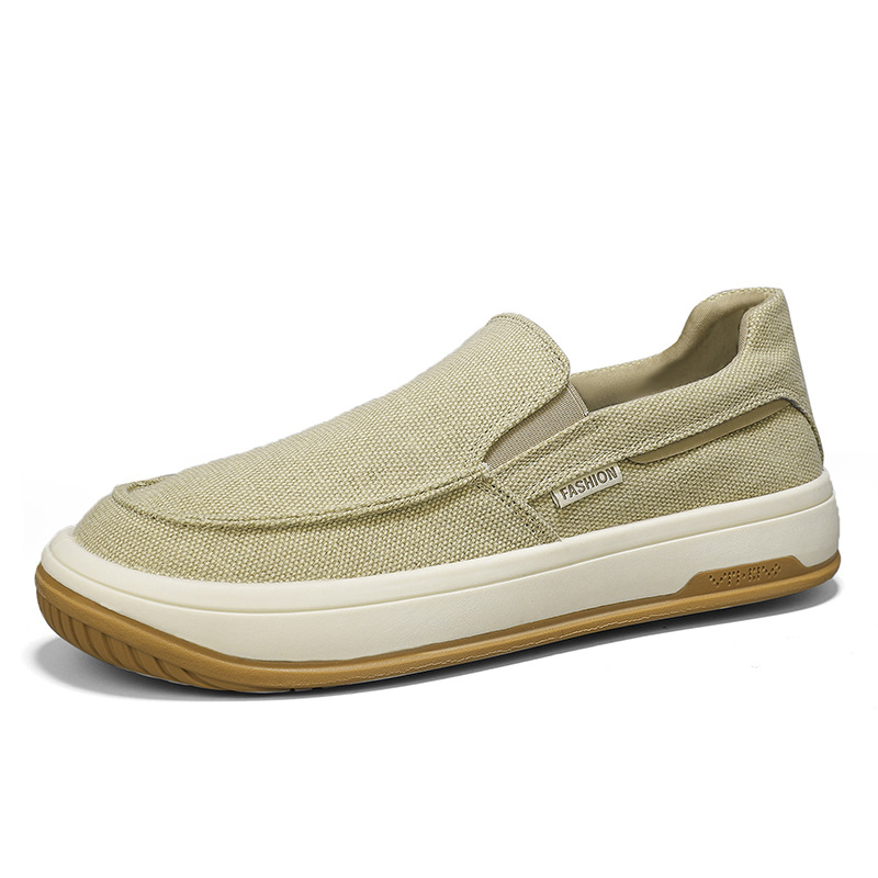 Pantofi sport casual pentru bărbați, culoare solidă, cu talpă groasă, leneși, stil Harajuku, cu talpă joasă, respirabili, pentru patru sezoane, 63088