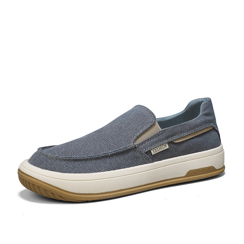 Pantofi sport casual pentru bărbați, culoare solidă, cu talpă groasă, leneși, stil Harajuku, cu talpă joasă, respirabili, pentru patru sezoane, 63088