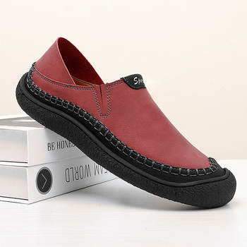 Ārējās tirdzniecības karstie, karstie vīriešu apavi 2024. gada rudens jauni āra ikdienas kāju komplekta pupiņu apavi ikdienas vīriešu apavi