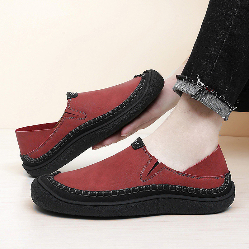 Ārējās tirdzniecības karstie, karstie vīriešu apavi 2024. gada rudens jauni āra ikdienas kāju komplekta pupiņu apavi ikdienas vīriešu apavi