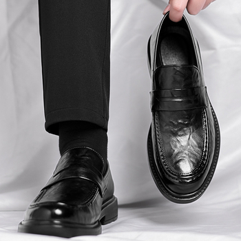 Pantofi sport din piele pentru bărbați, cu înălțime interioară, cu creștere a înălțimii, casual, de afaceri, 6 cm, pentru bărbați, pantofi sport cu toc scăzut, pantofi sport dintr-o singură bucată pentru bărbați