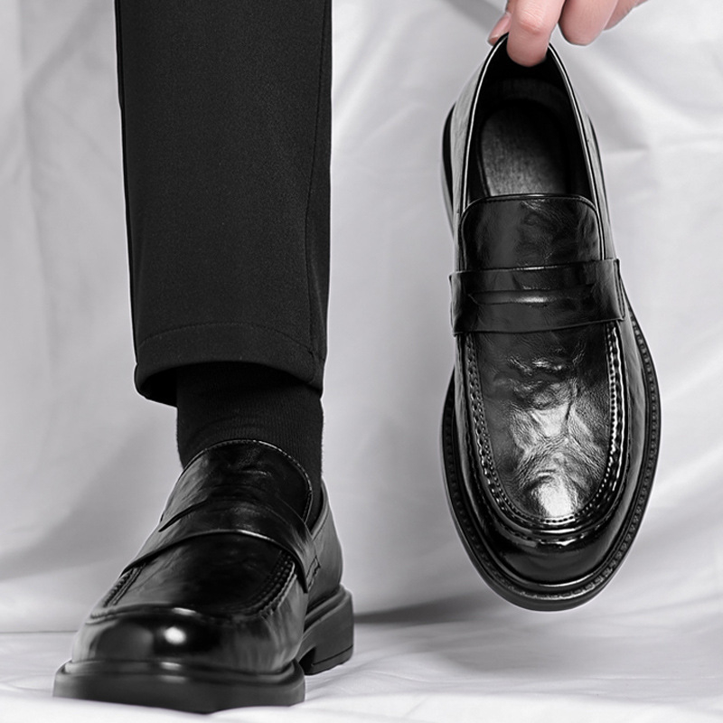 Pantofi sport din piele pentru bărbați, cu înălțime interioară, cu creștere a înălțimii, casual, de afaceri, 6 cm, pentru bărbați, pantofi sport cu toc scăzut, pantofi sport dintr-o singură bucată pentru bărbați