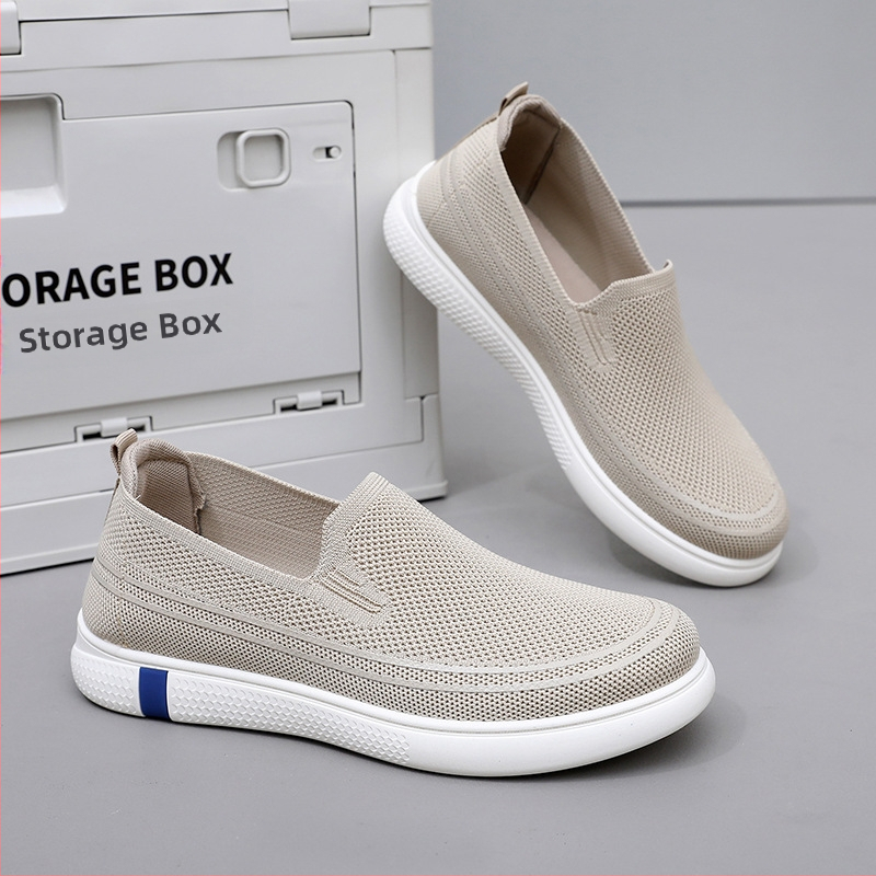 Pánske letné topánky 2025, nové ľahké, priedušné, univerzálne, sieťované, ležérne, nazúvacie, športové, látkové