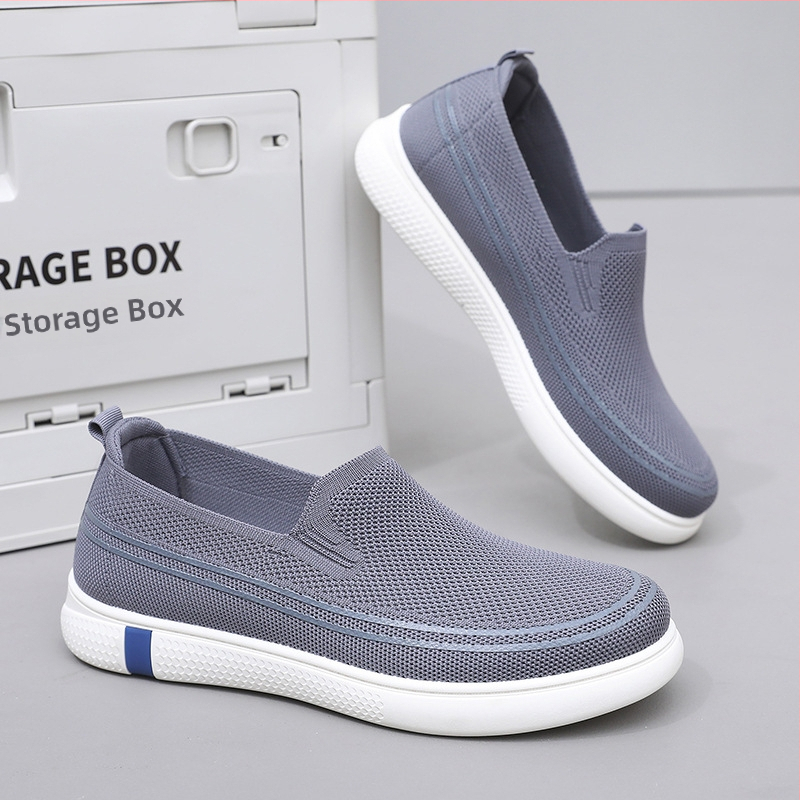 Pánske letné topánky 2025, nové ľahké, priedušné, univerzálne, sieťované, ležérne, nazúvacie, športové, látkové