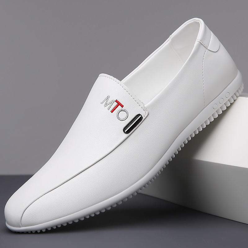 Letné kožené topánky z mäkkej kože, pánske topánky s mäkkou podrážkou, pánske ležérne obchodné topánky, nazúvacie topánky Baita, odolné voči opotrebovaniu, mokasíny