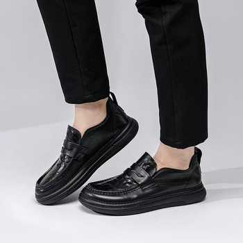 Φθινόπωρο και Χειμώνας 2024 Νέα Παπούτσια Mango Ανδρικά Παπούτσια από Γνήσιο Δέρμα, Casual Δερμάτινα Παπούτσια, Μοντέρνα, Αντιολισθητικά Loafers με Μαλακή Σόλα