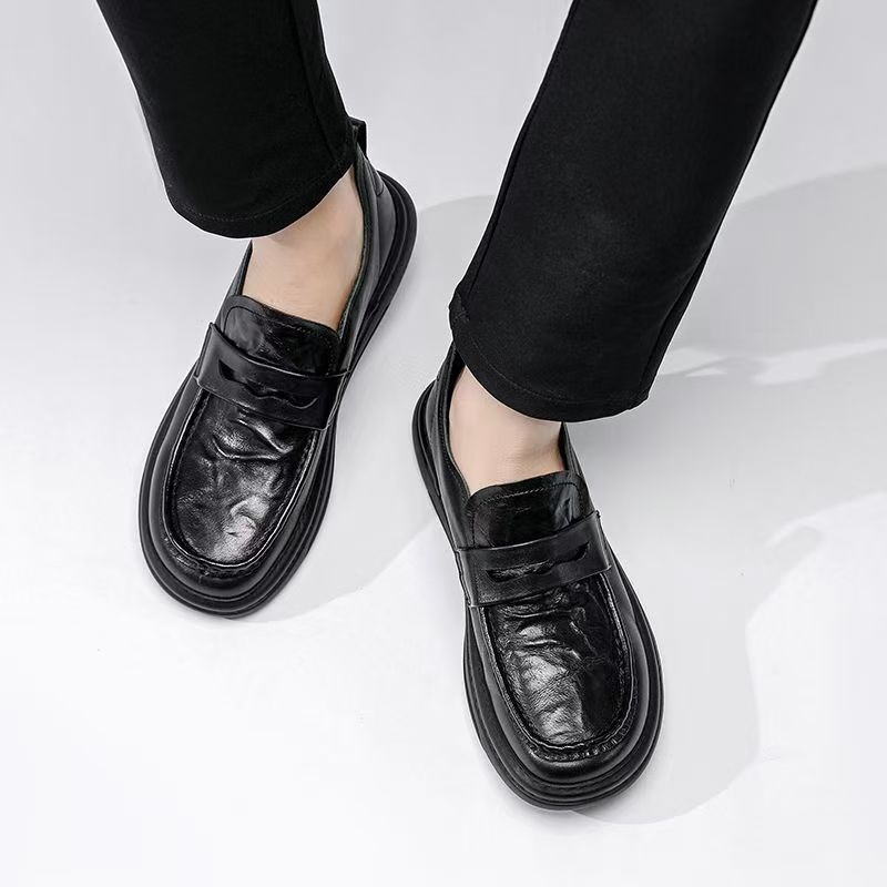 Jesenné a zimné nové topánky Mango 2024, pánske ležérne kožené topánky z pravej kože, univerzálne, módne, s mäkkou podrážkou, protišmykové mokasíny